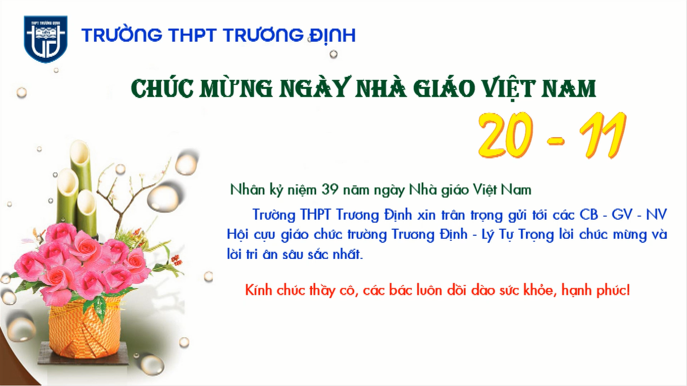 CHÀO MỪNG NGÀY NHÀ GIÁO VIỆT NAM 20/11!